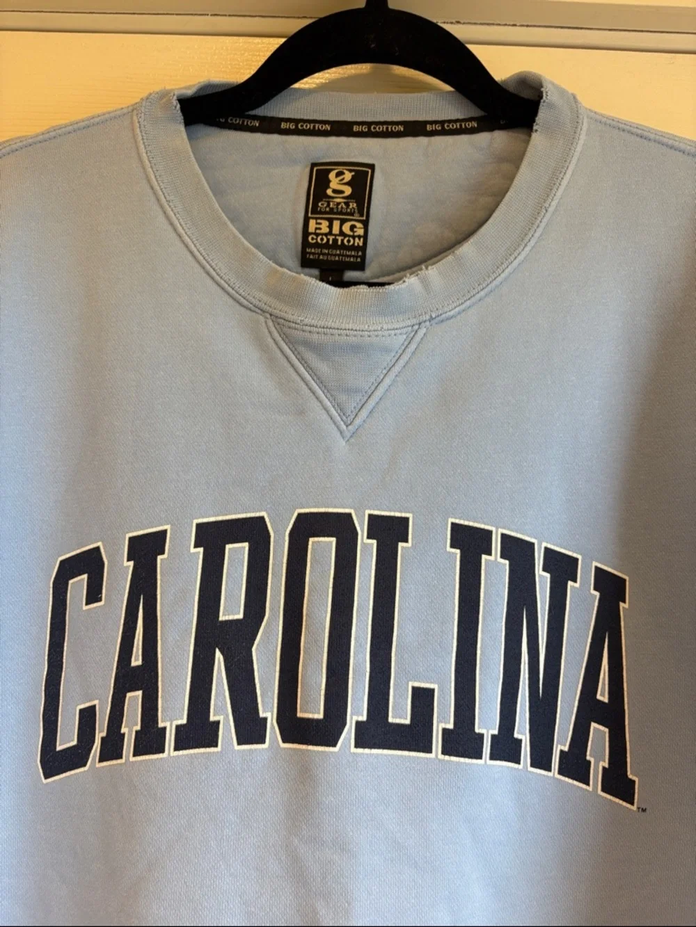 Gear for Sports | Big Cotton Carolina Blue Crewneck Sweatshirt UNC Size Large